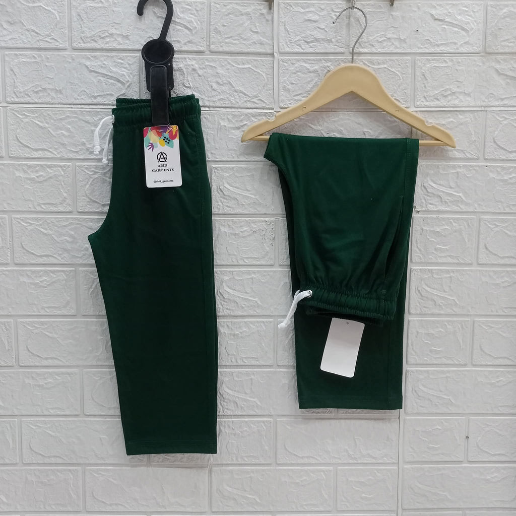 Bottle Green-Soft Cotton Trousers