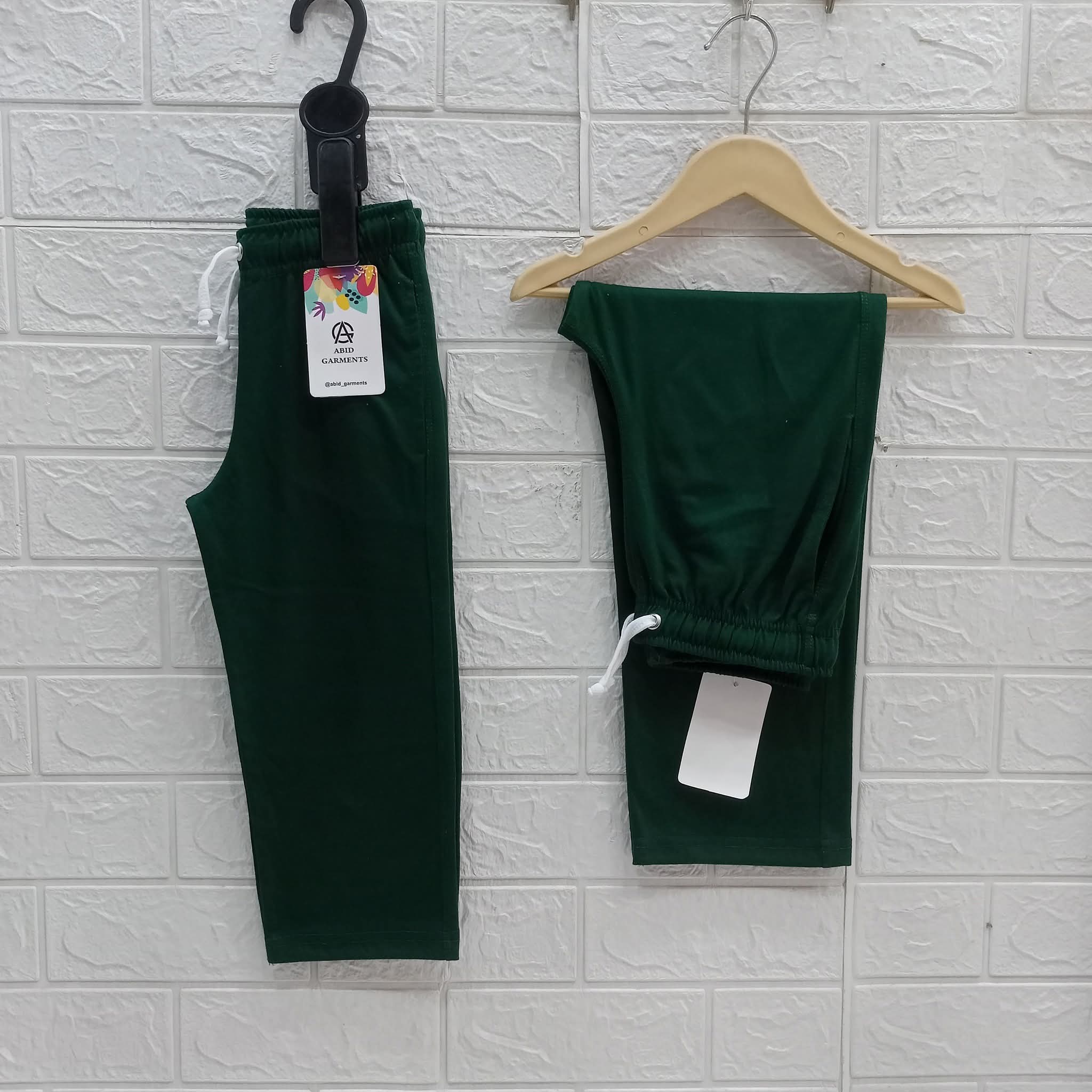 Bottle Green-Soft Cotton Trousers