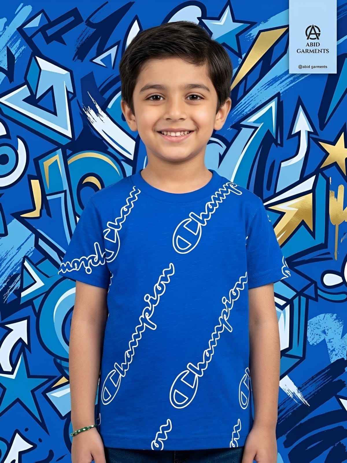 Blue Champion- Basic Cotton T-shirts