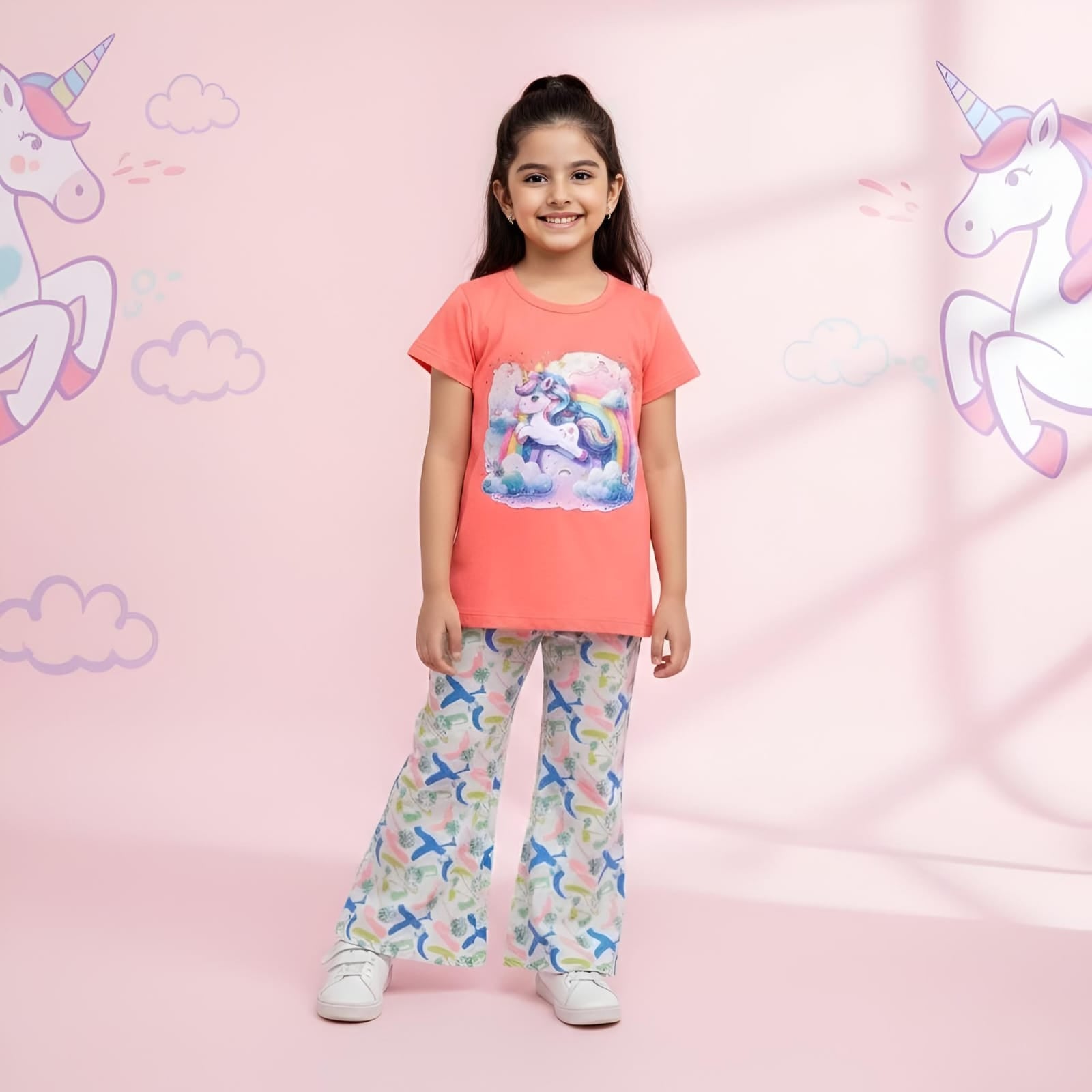 Tea Pink- Unicorn Breezy Set