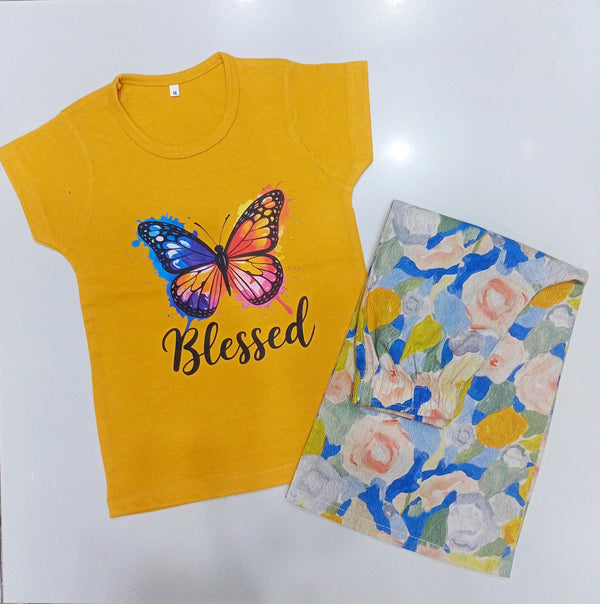 Blessed Mustard- Floral Breezy Set