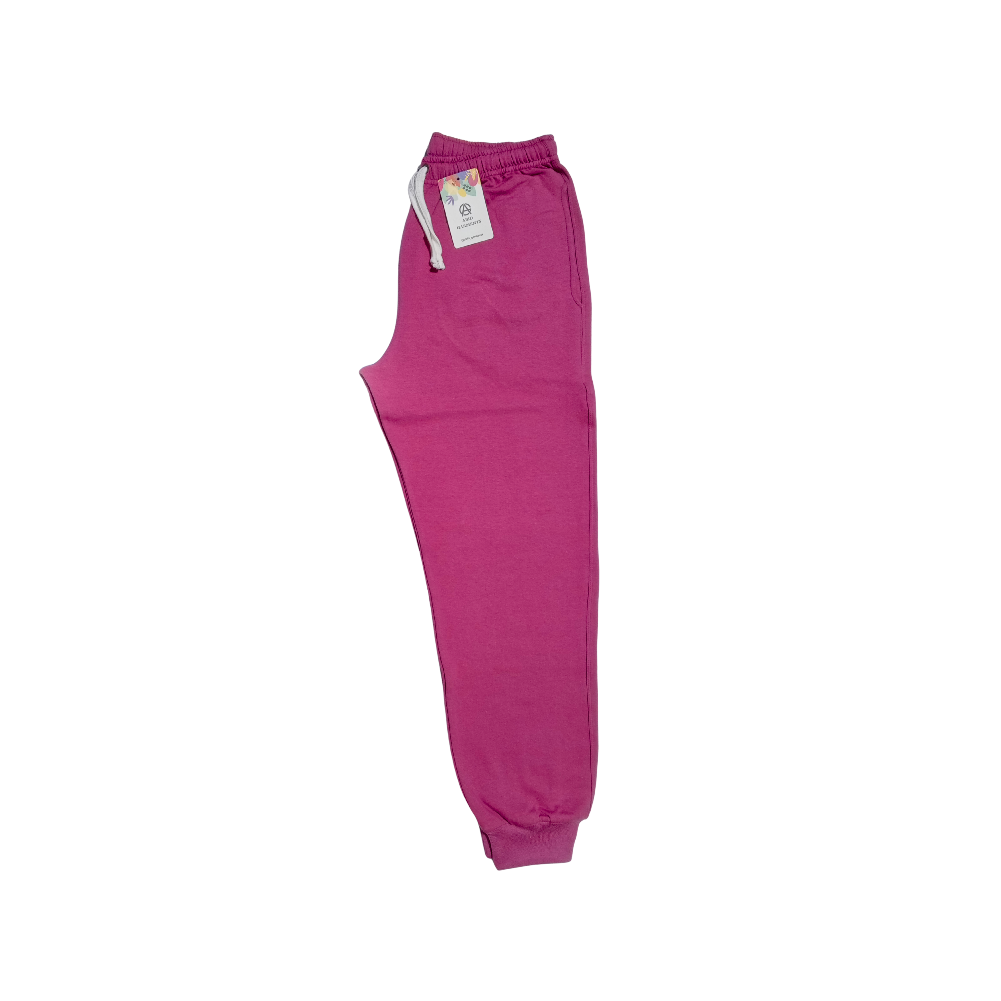 Majenta-Terry Cotton Trousers