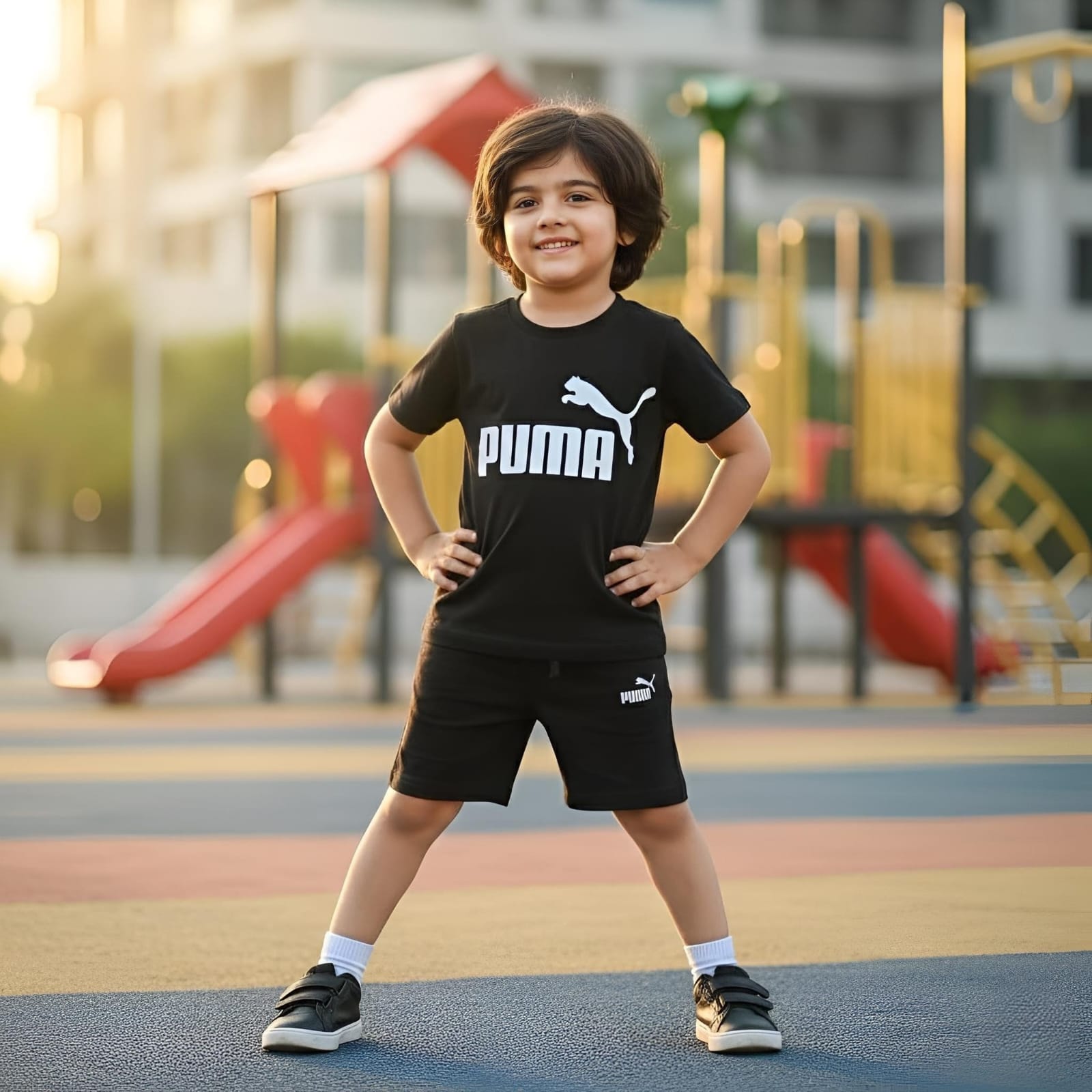 Black-Short Sleeves Dress