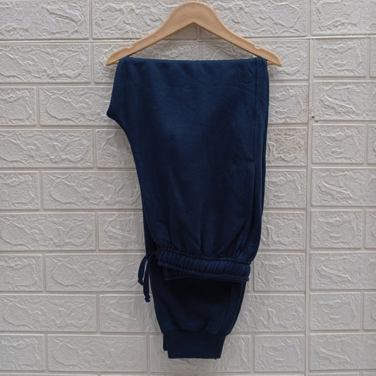 Navy -Basic Terry Cotton Trousers