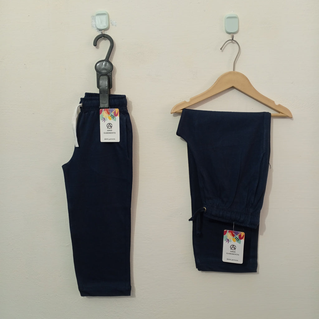 Navy Blue-Soft Cotton Trousers