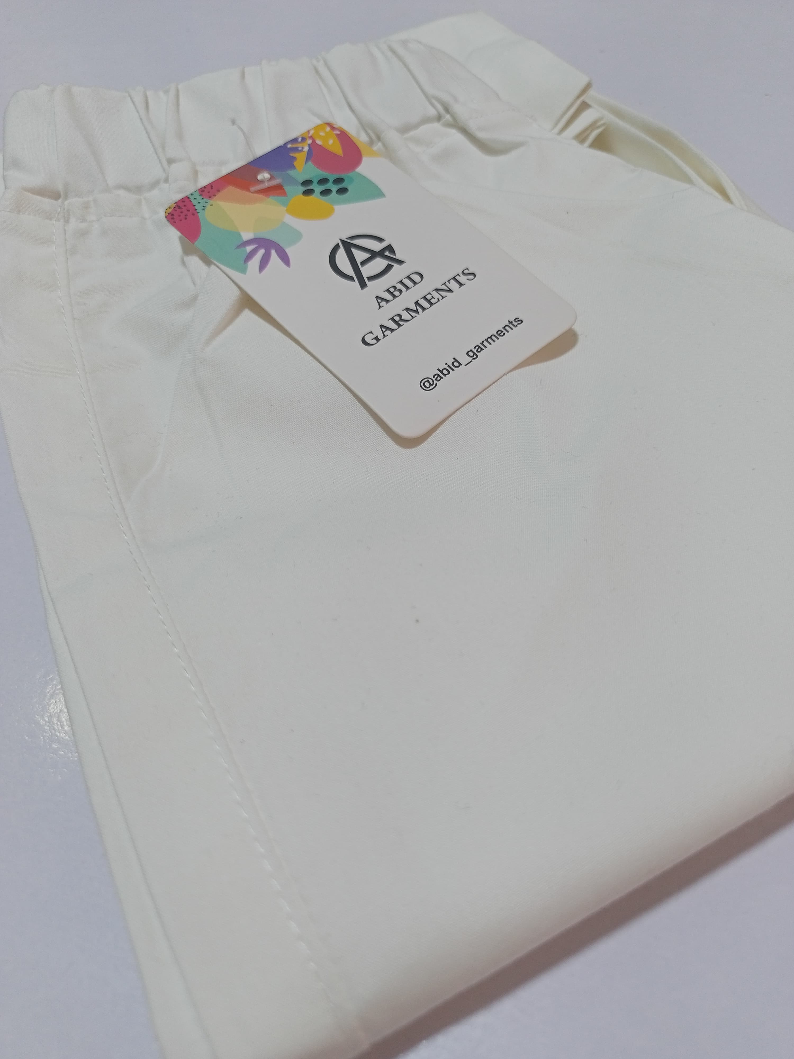 White-Bareeze Cotton Trousers