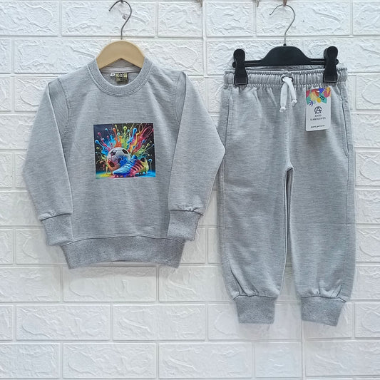 Grey Soccer-Terry Cotton Tracksuits