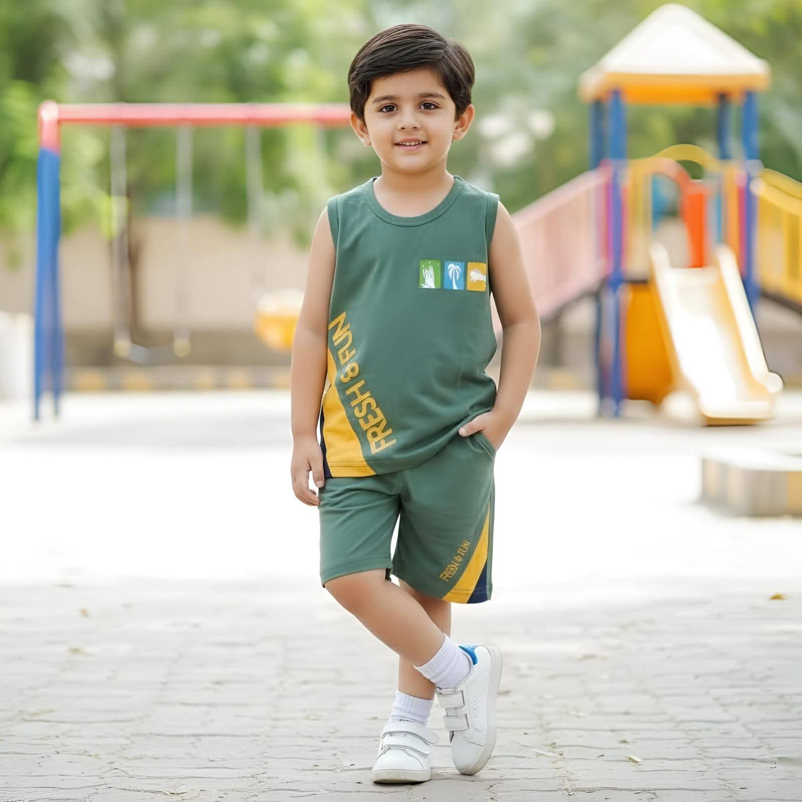 Commondo Green-Sando Dresses