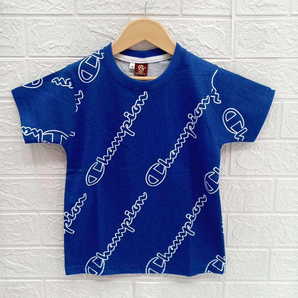 Blue Champion- Basic Cotton T-shirts