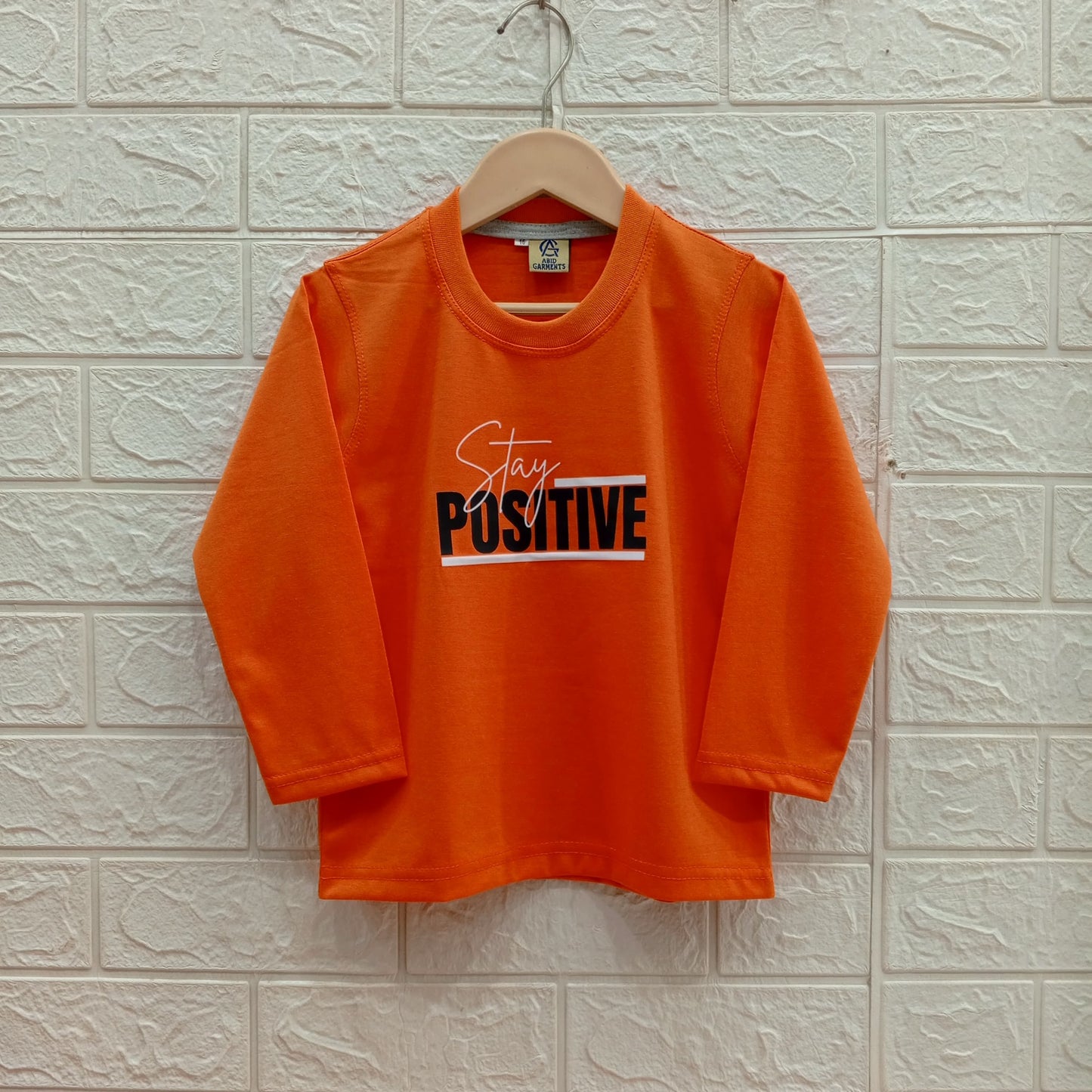 Stay Positive-Basic Full Sleeves Tees