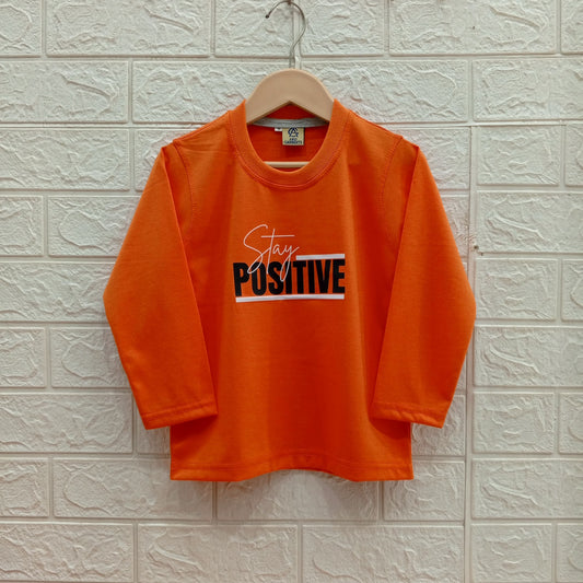 Stay Positive-Basic Full Sleeves Tees