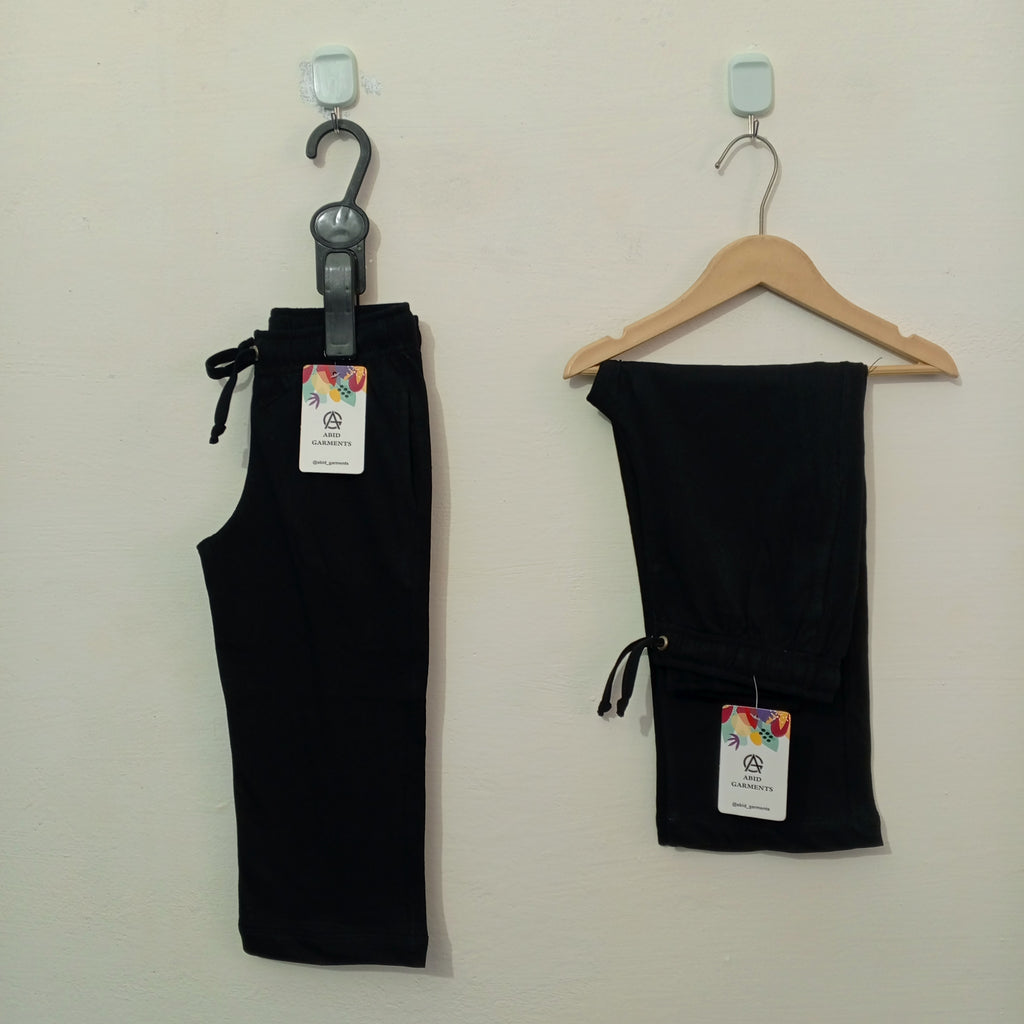 Black-Soft Cotton Trousers