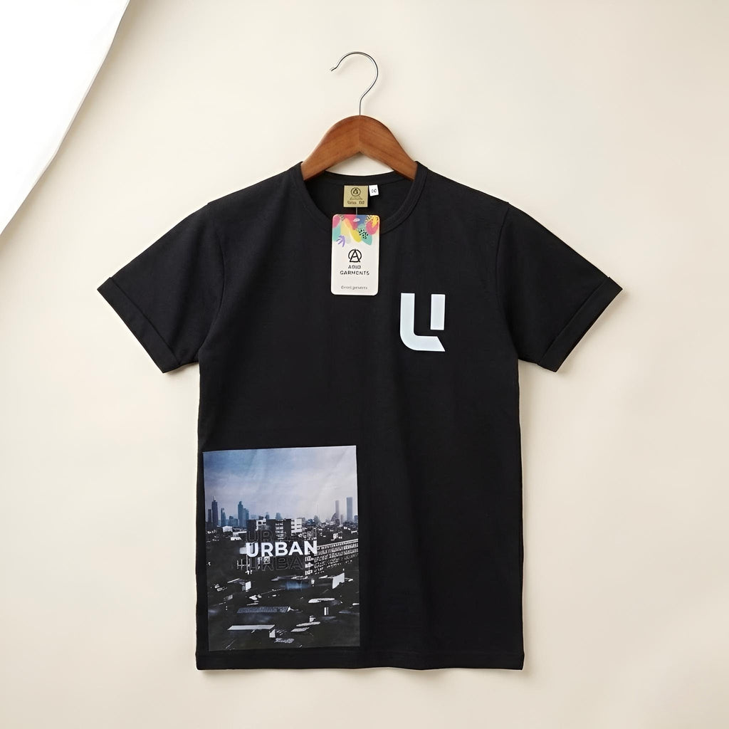 Urban -Black Basic T-shirts