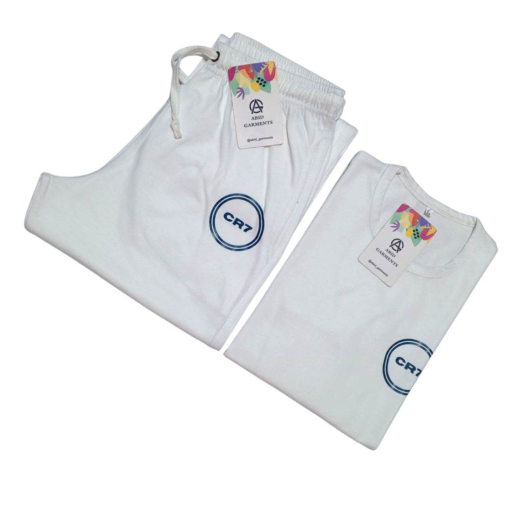 CR7 White- Pj's Sets