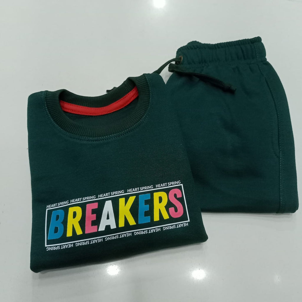 Breaker-Bottle Green Terry Tracksuits
