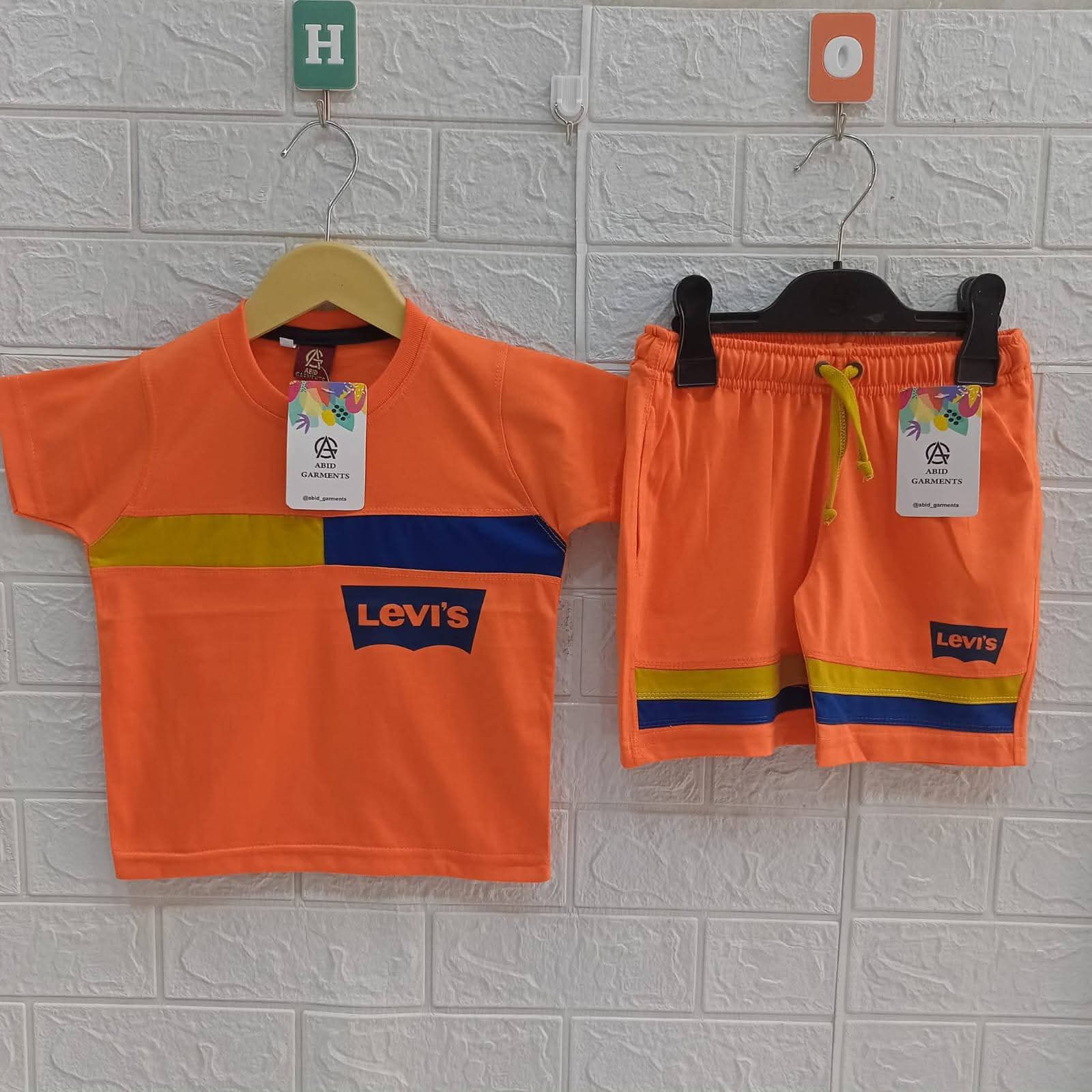 Orange-Short Sleeves Dress