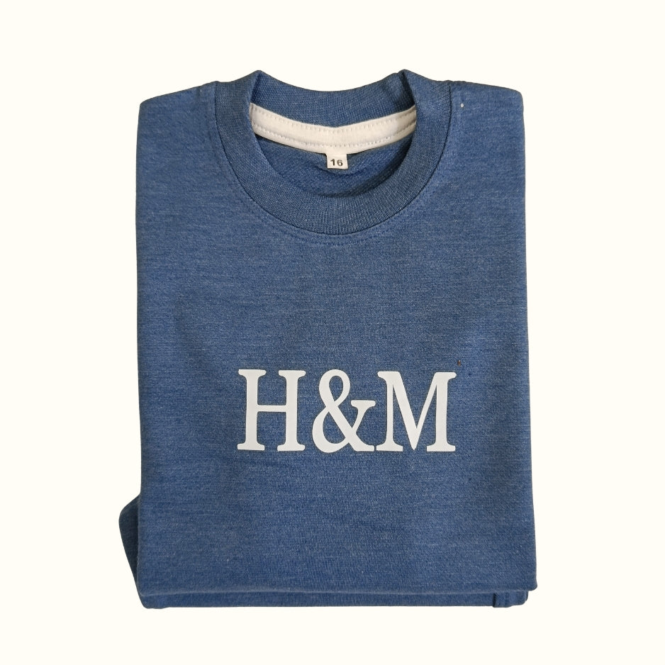 H&M-Greyish Blue Terry Tracksuits