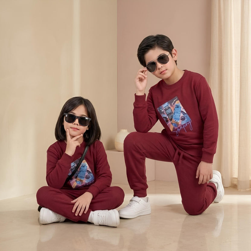 Maroon-Fine Interlock Tracksuits