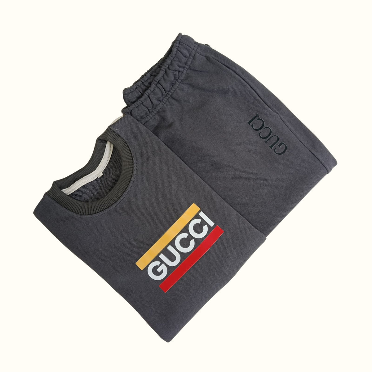 GUCCI-Dark Grey Terry Tracksuits