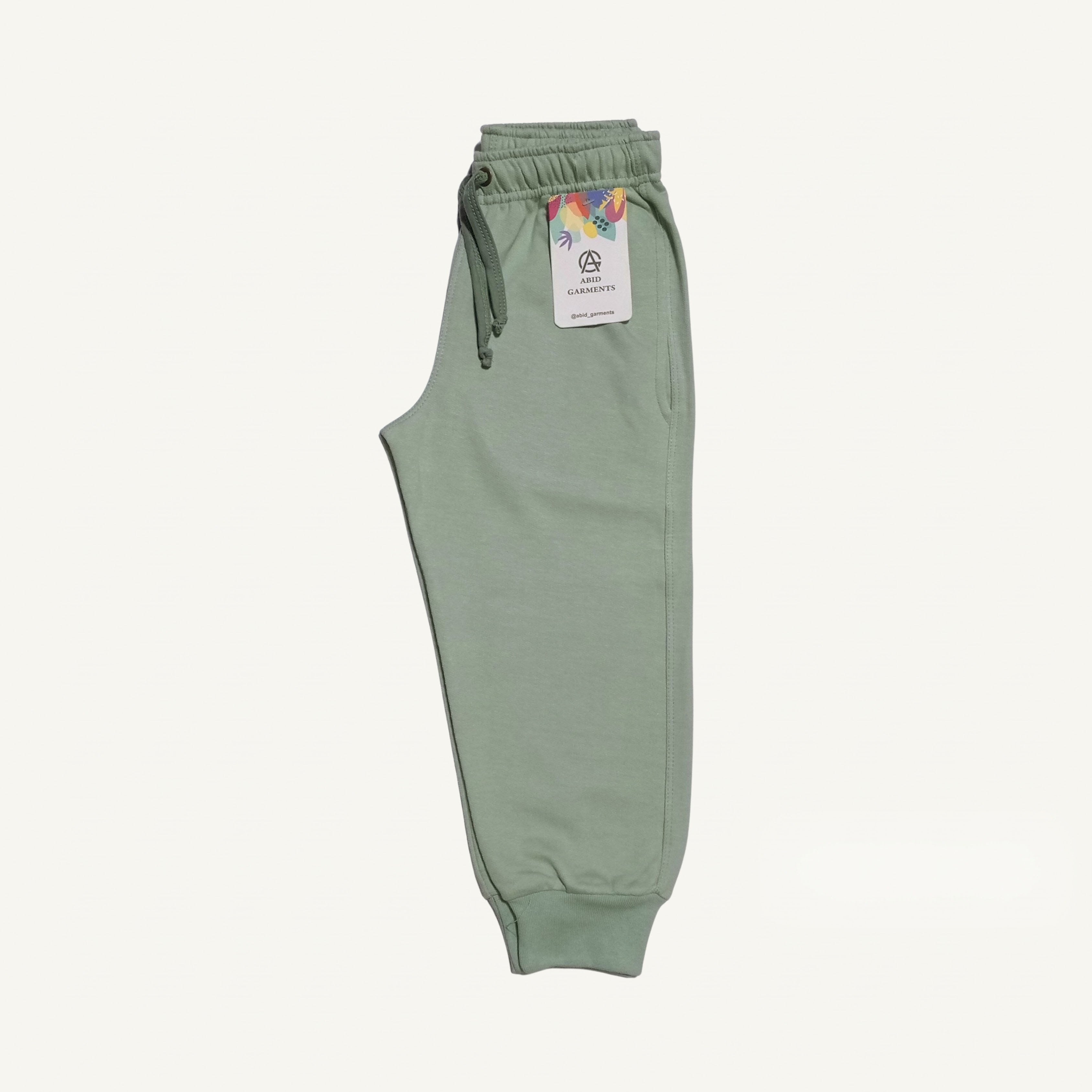 Pastel Green- Terry Cotton Trousers