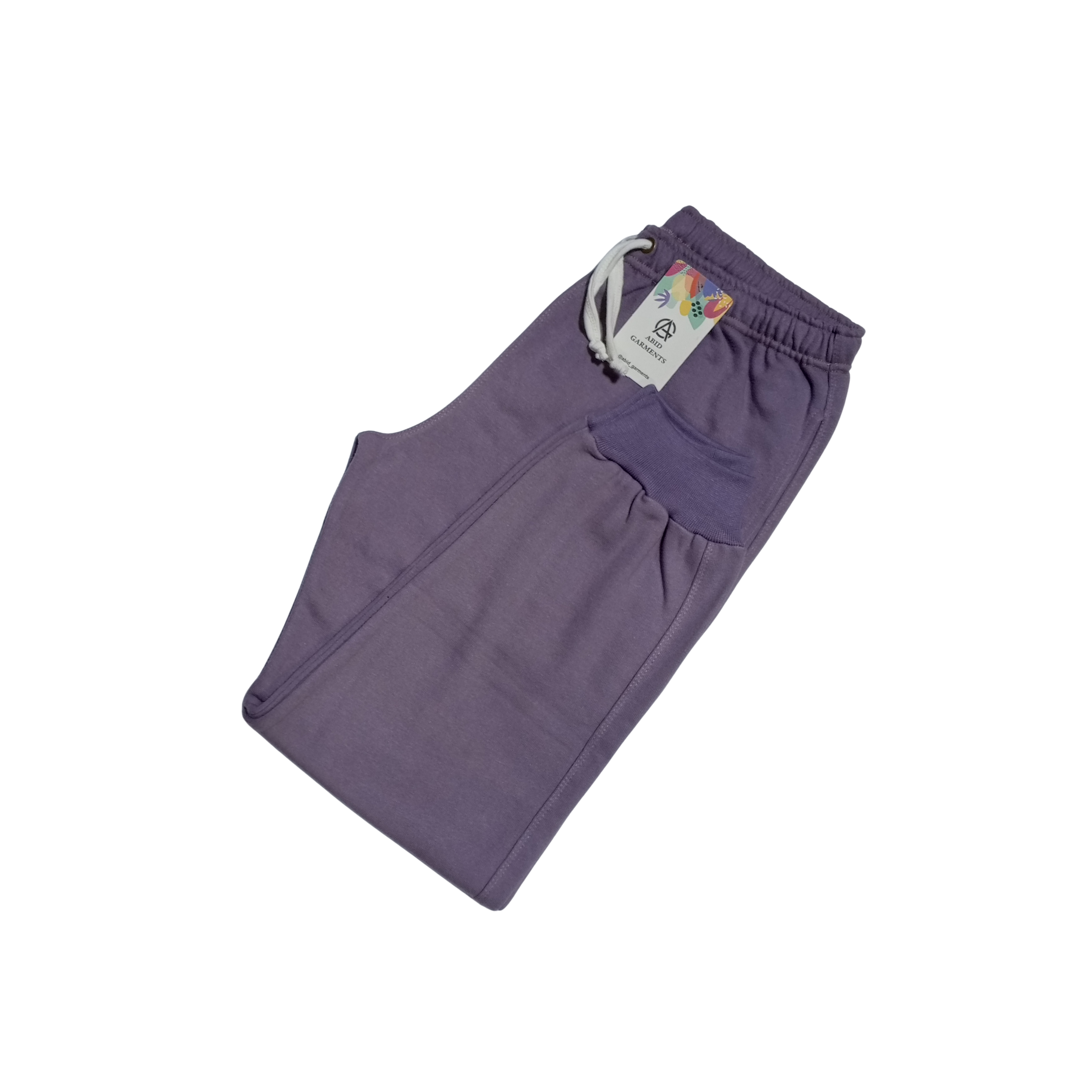 Mauve-Terry Cotton Trousers