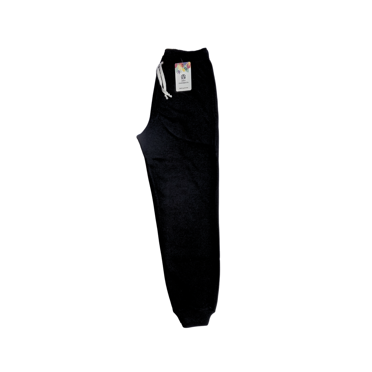 Black-Terry Cotton Trousers