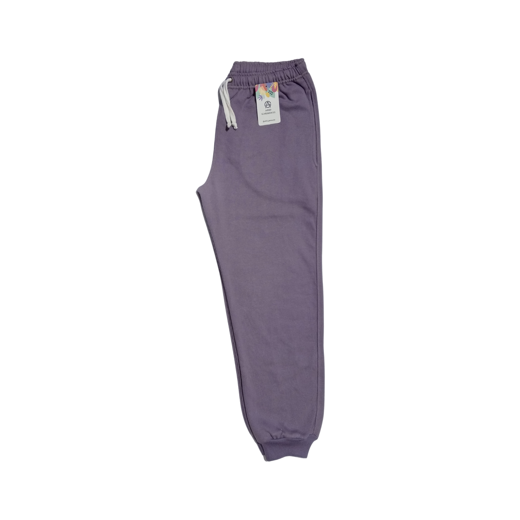 Mauve-Terry Cotton Trousers