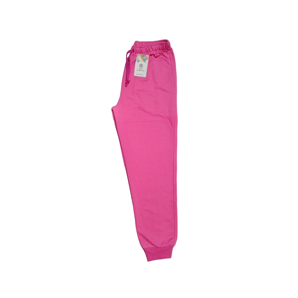 Candy Pink-Terry Cotton Trousers