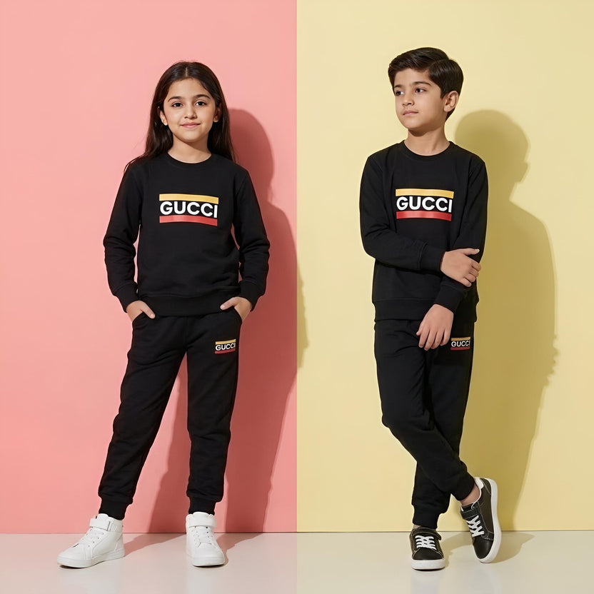 Gucci-Black Lycra Denim Tracksuits