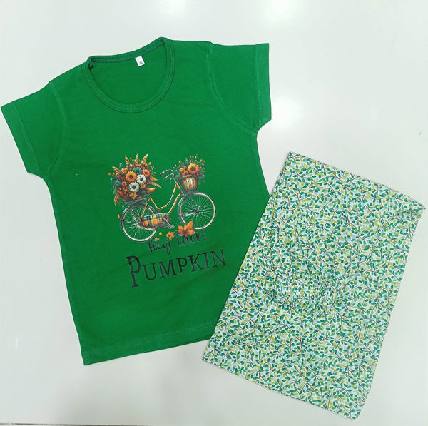 Green- Floral Breezy Set