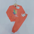Orange-Fleece Tracksuits